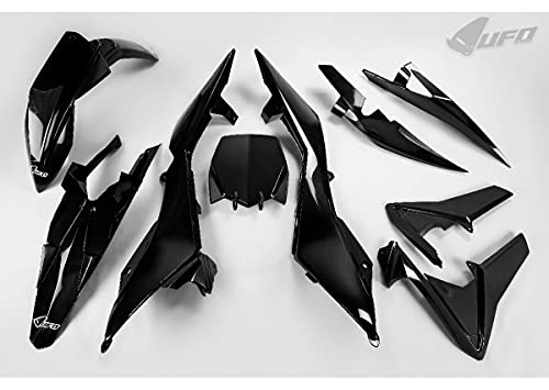Remplacer carénage cassé avec Kit noir Husqvarna TC 449 2011-2013 UFO PLAST