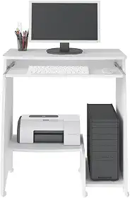 Mesa para Computador com prateleira retrátil PIXEL cor Branco - Artely