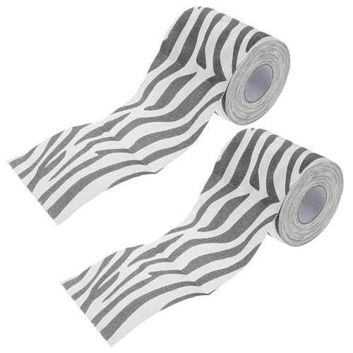 Papel higiénico divertido con estampado cebra para decorar baños de invitados 2