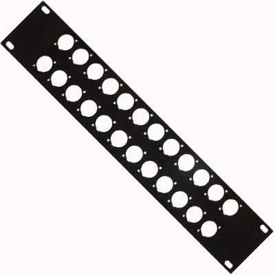 Seismic Audio - SARLBL24 -2U Rack Panel - Pre-Punched 24 "D Size" Holes - 2U Units 2 Space