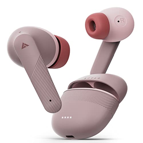 Boult Audio Z25 True Wireless in Ear Earbuds with 32H Playtime, 45ms Low Latency, Type-C Fast Charging (10=150Mins), Made in India, Zen ENC Mic, 13mm Bass Drivers, Bluetooth 5.3 Ear Buds (Candy Cane)