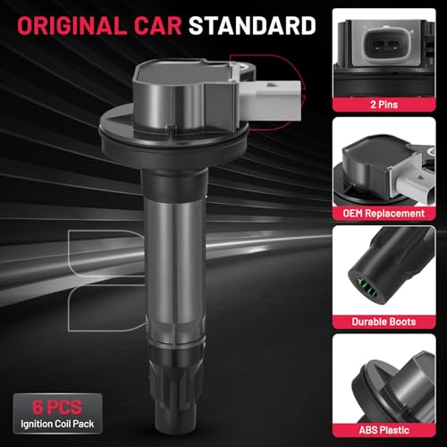 Image of BDFHYK Ignition Coil Packs Compatible with Ford 2010-2012 Flex, 2010-2012 Taurus; Compatible with Lincoln 2010-2012 MKS, 2010-2012 MKT 3.5L V6,Coil for UF612 UF-612 GN10843 Set of 6