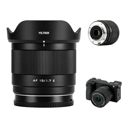 VILTROX AF 15mm F1.7 E�����Y Sony E�}�E���g�p���y�ʃI�[�g�t�H�[�J�XAPS-C�L�p�����Y Sony E-Mount A6000 A6100 A6300 A6400 A6500 A6600 ZV-E10 A7�V���[�Y A9�V���[�Y