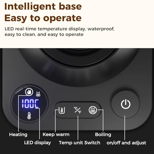 Tetera eléctrica de cuello de ganso acero inoxidable 1 L miniatura 3