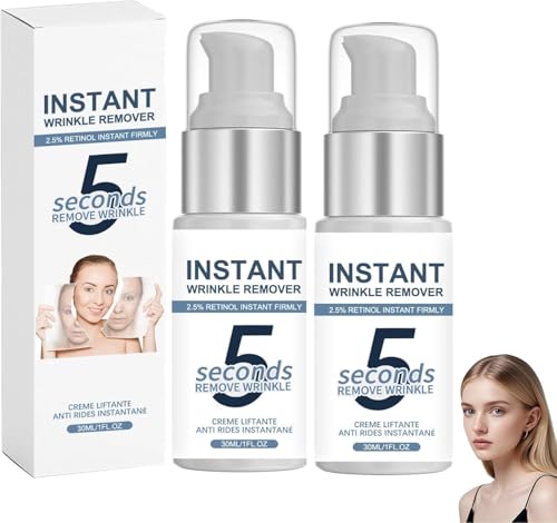 5 Second Instant Anti Wrinkle Lifting Cream, Instant Face Lift Tightening Creams,Wrinkle Filler for Reducing Fine Lines, Face Moisturiser for Sagging Skin, Faces Care for All Skin Types (2PC, 30ml)﻿