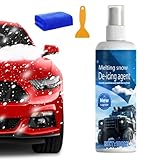 Scheibenenteiser – 100 ml Schneeschmelzmittel, Mehrzweckspray | Schnelle Eisentfernungsformel, Werkzeug zum Schutz von Autofenstern für Wohnmobile, LKWs, Garagen, Autobahnparkplätze, Winterfahrzeuge,
