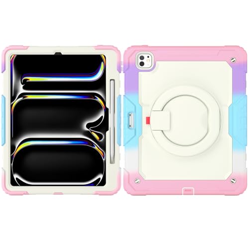 Coque de protection iPad Pro 13 M5 antichoc robuste finition rose