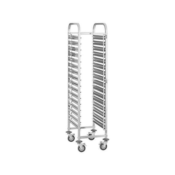 Royal Catering RCTW-16GN.1 Gastro Tablettwagen Edelstahl Speise Transportwagen für 16 GN-Behälter GN 1/1 Stikkenwagen GN… – Bild 3