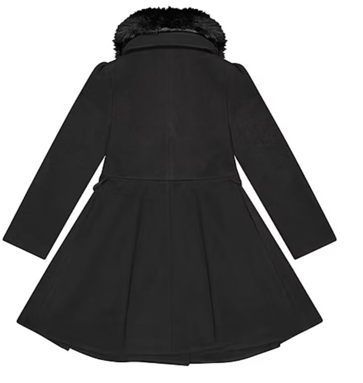 Rothschild Big Girl's Princess Coat w/Removable Faux Fur Black 14 - L2