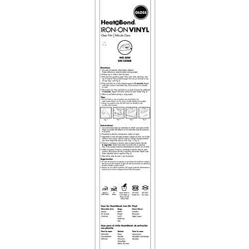 HeatnBond Vinil com ferro x 2 jardas, brilho 43 cm x 2 jardas