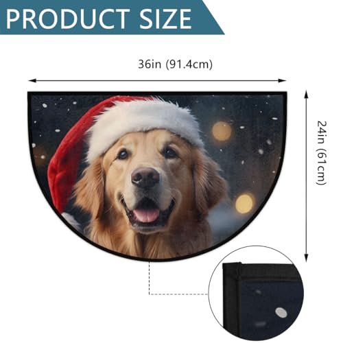 Tapete Semicircular Golden Retriever para Puerta 91.4x61 cm miniatura 3