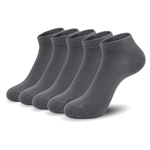 Image of SERISIMPLE Ultra-Thin Comfort Viscose Bamboo Mesh Ankle Socks for Women -Breathable Lightweight Low-Cut Socks 5 Pairs