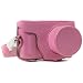 MegaGear "Ever Ready" Protective Leather Camera Case, Bag for Samsung NX Mini 9-27mm (Light Pink)