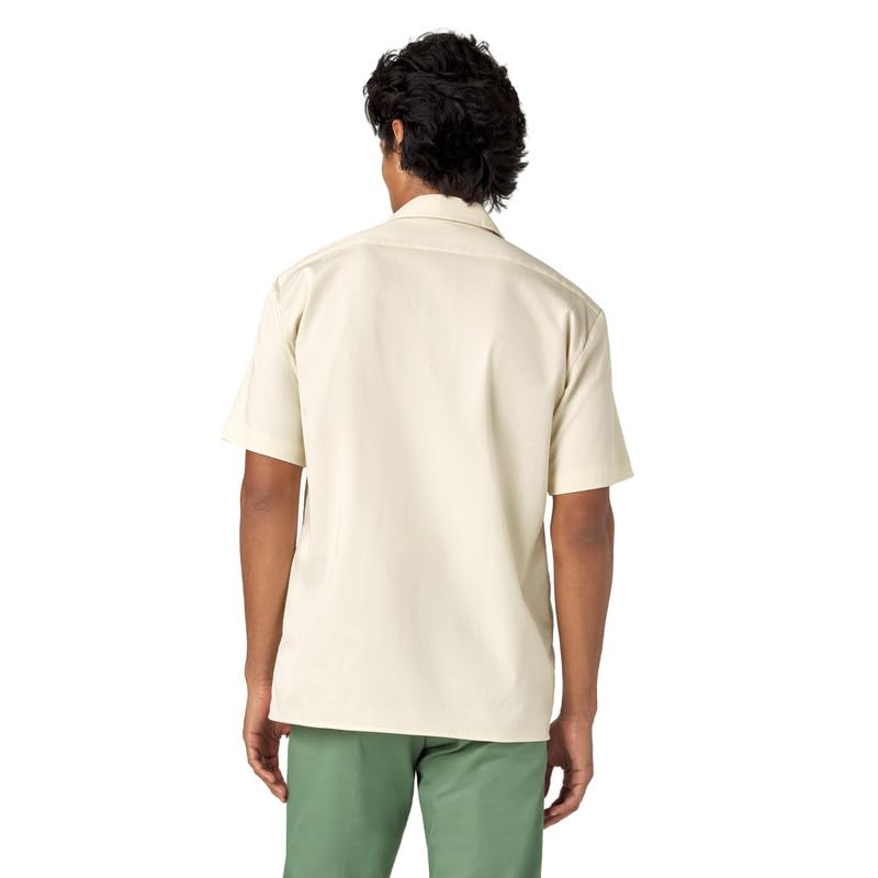 Image of Dickies Men's Short Sleeve Work Shirt - Durable Twill Button Down Shirts for Men, Lightweight Uniform for Daily Wear