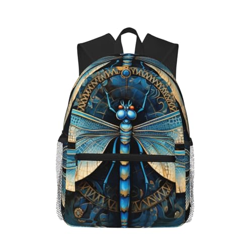 BREAUX Art Blue Dragonfly Print Lightweight And Comfortable Duffel Bag, Casual Daypack, Multipurpose Backpack