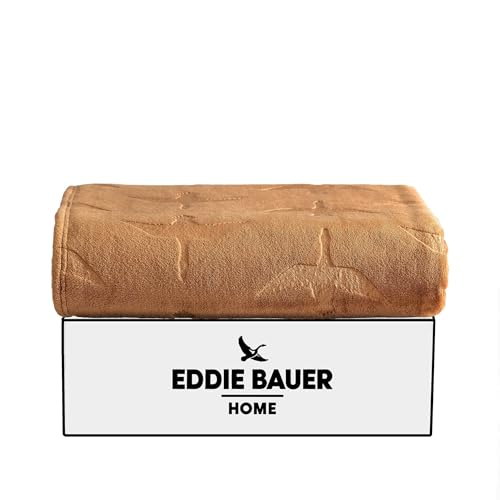 Image of Eddie Bauer - Throw Blanket, Ultra-Soft & Embossed Plush Bedding, Blanket for Couch & Bed (Geese Brown, 50 inch x 70 inch)