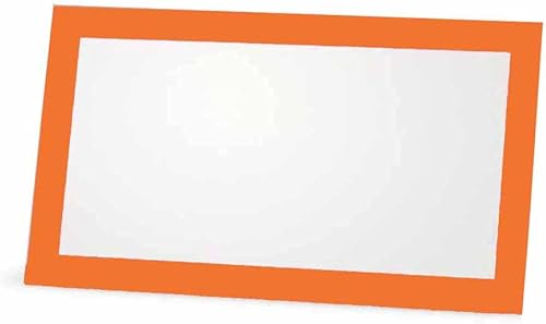 Miniatura 6 de Orange Place Cards - Flat or Tent - 10 or 50 Pack - White Blank Front with Border - Placement Table Name Seating Stationery Party Supplies -