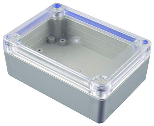 RP1135C - Plastic Enclosure, Watertight, Clear Lid, IP65, DIN Rail, ABS, 125 mm, 85 mm, 55 mm, IP65 (Pack of 2) (RP1135C)