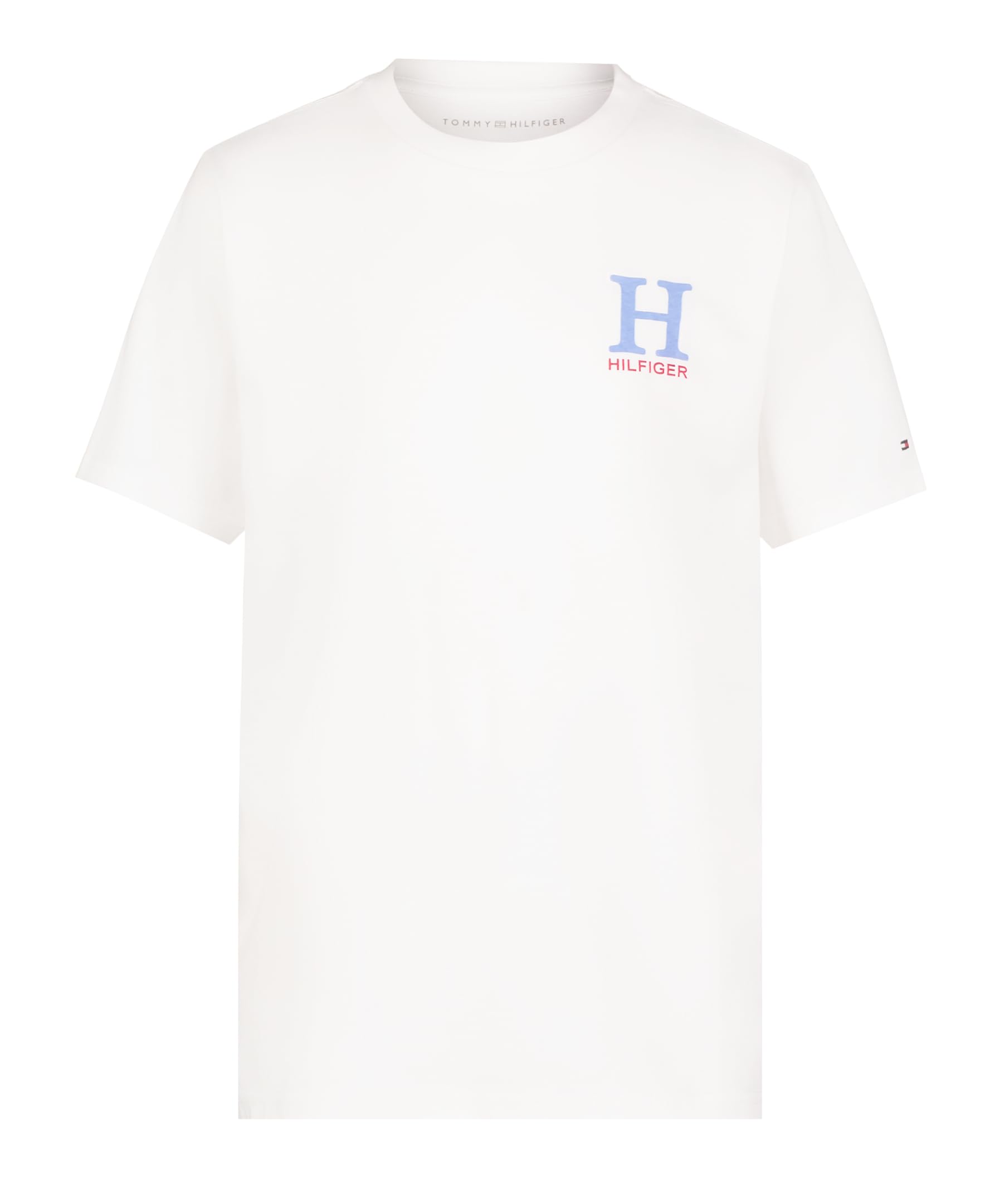 Tommy Hilfiger Short Sleeve Solid Crew Neck T-Shirt, Soft, Comfortable, Relaxed Fit