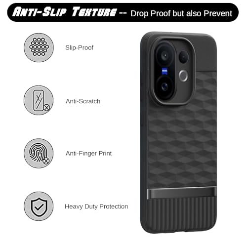 Image of Shockproof Case for Vivo V60 5G / V60e 5G / T4 Pro 5G | Full Camera Protection | TPU Flexible Back Cover for Vivo V60 5G / V60e 5G / T4 Pro 5G (Matte Black)