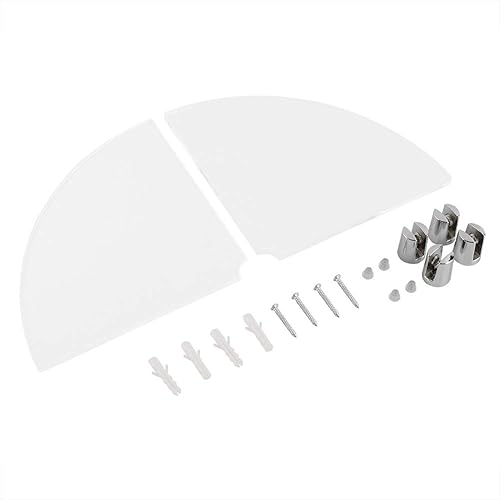 Estante flotante de esquina para almacenamiento de pared, estante de almacenamiento de 2 niveles para el baño, dormitorio, sala de estar