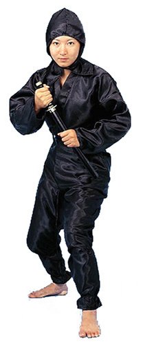 カラー忍者スーツ ブラック(-)