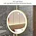 Ceiling Suspended Mirror Lighting LED Mirror 3 Color Lighting and Adjustable Brightness(Gold,60x60cm)