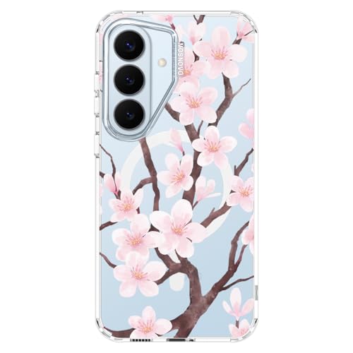 Coque Samsung S26 antichoc militaire 6.6ft transparente fleur