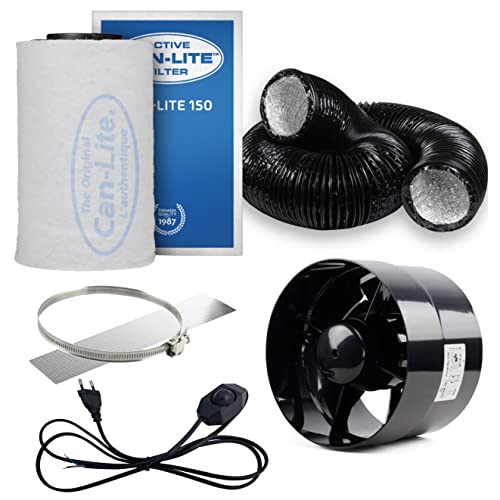 SUPACROP Belüftungsset Mit Abluftventilator & Aktivkohlefilter - 100/125/150mm Für Growbox
