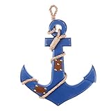 Kreativ und antik. WINOMO Holz-Anker Deko Wand Hängend Modern Holzanker Maritime Dekoration für Kinderzimmer Wohnzimmer Schlafzimmer