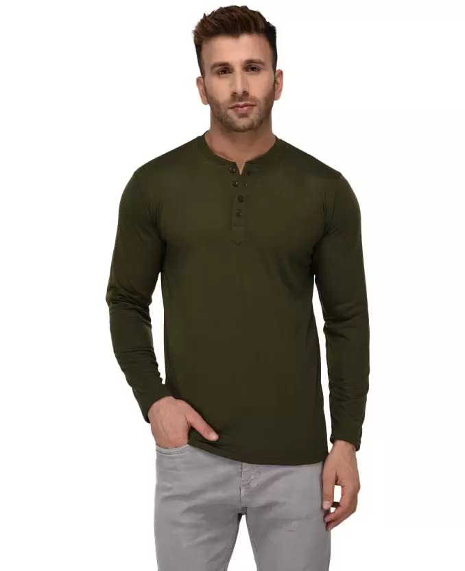 COLOUR TRIBE Men's T-Shirt Full Sleeve Cotton Blend Regular Fit