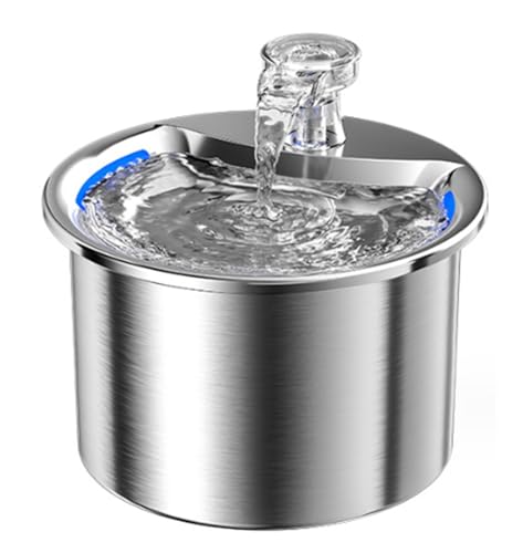 Fuente de agua para gatos acero inoxidable 2L miniatura 1
