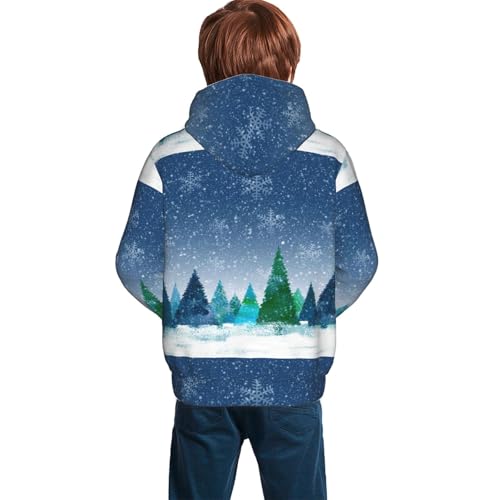 Christmas Trees Kid Hoodies Boys Sweatshirts Girls Pullover with Pocket4