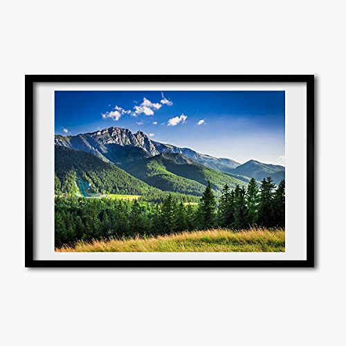 Tableau cadre en bois Tulup anti-gondolement affiche décorative 60x40 cm moderne