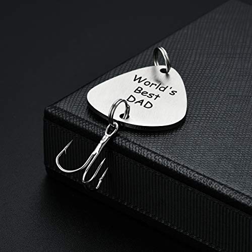 image for UOIPENGYI Worlds Best Daddy Gifts for Dad Fishing Lures Gifts for Fish