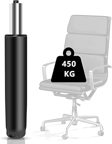 Baasha Vérin à gaz de Rechange pour Chaise de Bureau, 450 kg, Amortisseur à gaz pour chaises pivotantes, chaises de Bureau et chaises, réglable en Hauteur (Vieux Noir)