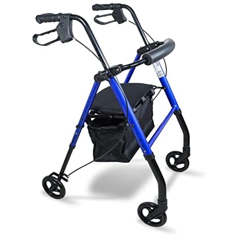 Aidapt Folding Four Wheeled Rollator with Seat Cover