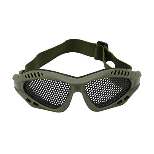 Yintiod Tactical Lunettes de moto Airsoft Lunettes de protection des yeux en maille filet anti-buée Couleur : vert armée Cover