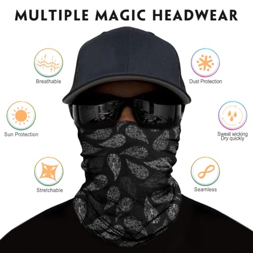 Image of Neck Gaiter for Men Women Headwear Bandana Head Wrap Face Scarf Mask Cover Warmer Balaclava-Seamless & Versatile