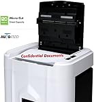 Aurora AU120MB 120-Sheet Déchiqueteuse de papier Micro-Cut haute sécurité pour alimentation automatique / 30 Procès-verbal (blanc/noir)