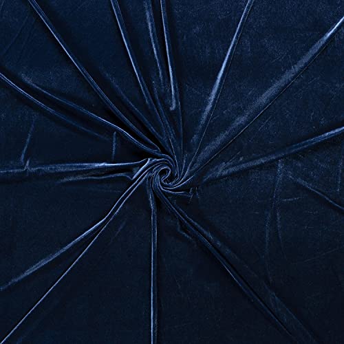 Tissu velours extensible au mètre bleu cobalt brillant pour loisirs créatifs