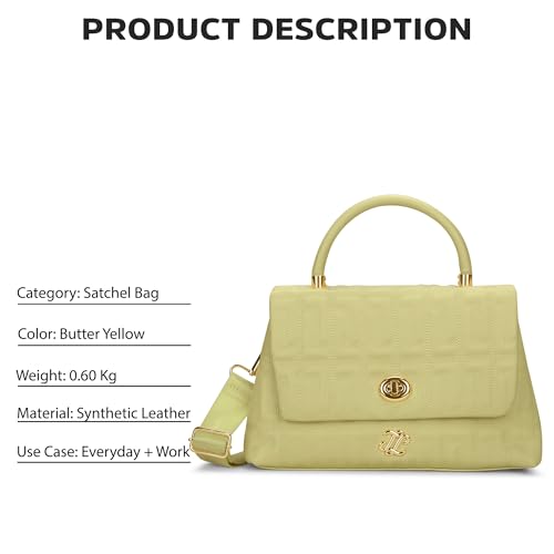 Image of Lavie Signature Women's Quilt Marco Flap Satchel Handbag | Satchel Bag For Work | Ladies Purse | Stylish Shoulder Bag | Gift For Women