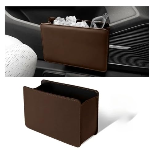 Bote basura universal para coche e interior impermeable marrón 2