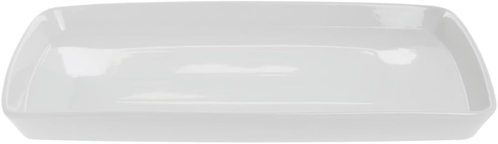 BIA Cordon Bleu White Porcelain Rectangular Platter - 18 3/4" L x 12" W x 1 1/2" H