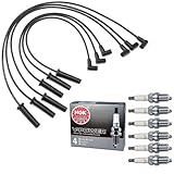 HIKARU PARTS Ignition Wire Set 3144 & 6 NGK Spark Plug Compatible With Buick LeSabre Oldsmobile Intrigue Pontiac Lucerne Park Avenue Regal Impala Lumina Monte Carlo Bonneville 3.8 V6 1996-2008