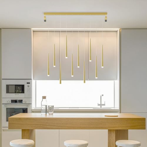 Lampe suspendue à LED moderne or et blanc pour table et îlot - 3