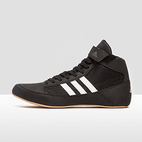 adidas Havoc Mens Adult Wrestling Trainer Shoe Boot Black/White - UK 10 | Image 1