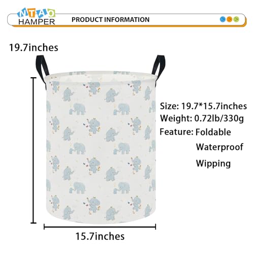 Image of Waterproof Laundry Hamper, Joyful Elephant