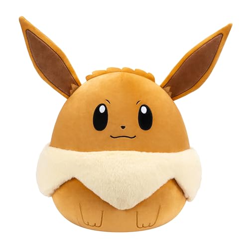 Squishmallows Pokémon SQPK00071 - Evoli 35 cm - Peluche Officielle Pokémon Super Douce
