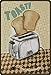 generisch Targa in Metallo 20 x 30 cm Toast Now Automatic Tostapane Nostalgia Targa in Metallo